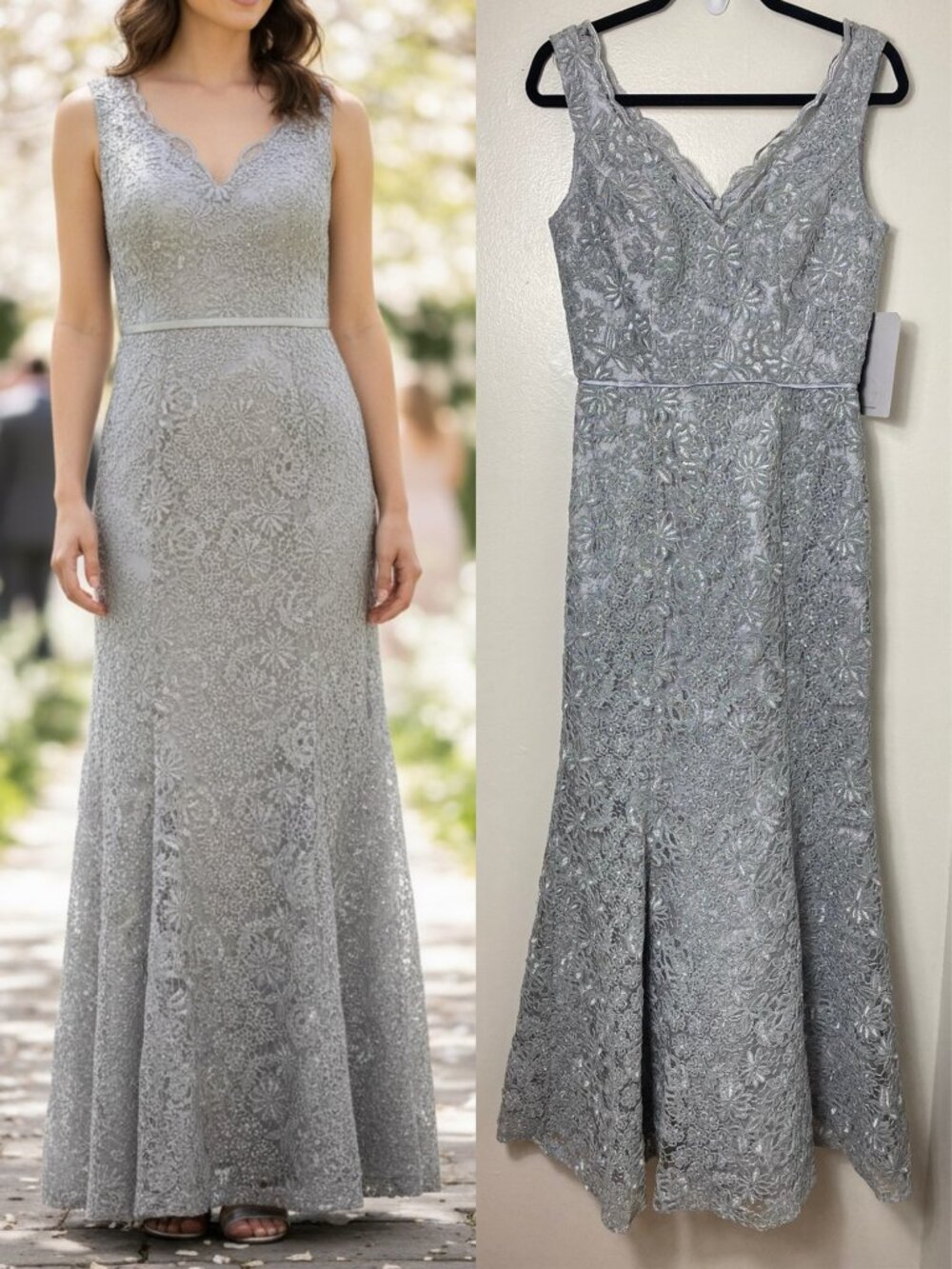 NWT JS COLLECTIONS DRESS GOWN MOTHER OF THE BRIDE EVENING FORMAL WEDDING GUEST